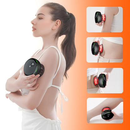 Smart Cupper With Light: Electric Heated Scraping Massage Tool - Black