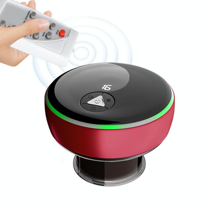 Smart Cupper With Light: Electric Heated Scraping Massage Tool - Black