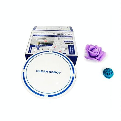 Intelligent 2-in-1 Rechargeable Floor Sweeping Robot Vacuum - Black