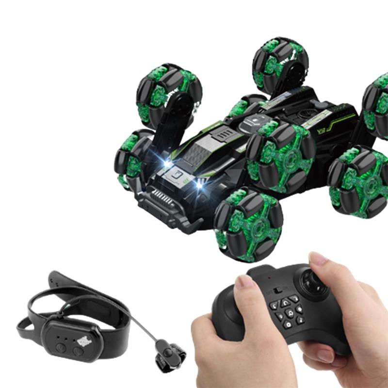 Stunt Drift Remote Control Car - Dual Control Eight Wheels - Blue
