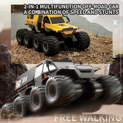 Amphibious Rc Vehicle with Eight Wheels - Yellow
