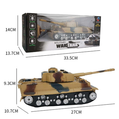 1 32 Four-way Rc Tank with Remote Control - Green