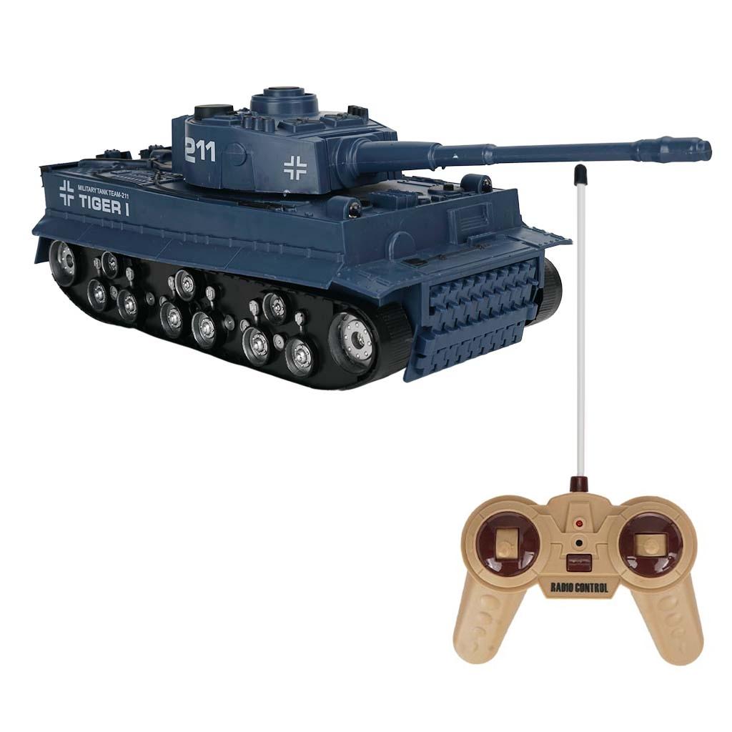 1 32 Four-way Rc Tank with Remote Control - Green