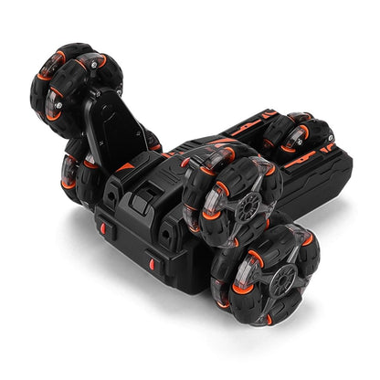 360-degree Swing Arm Rc Stunt Car - 2.4g Single Control 5 Wheels - Grey