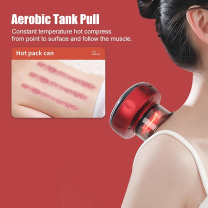 12-Speed Electric Cupping Massage Device Fast Charging - Black