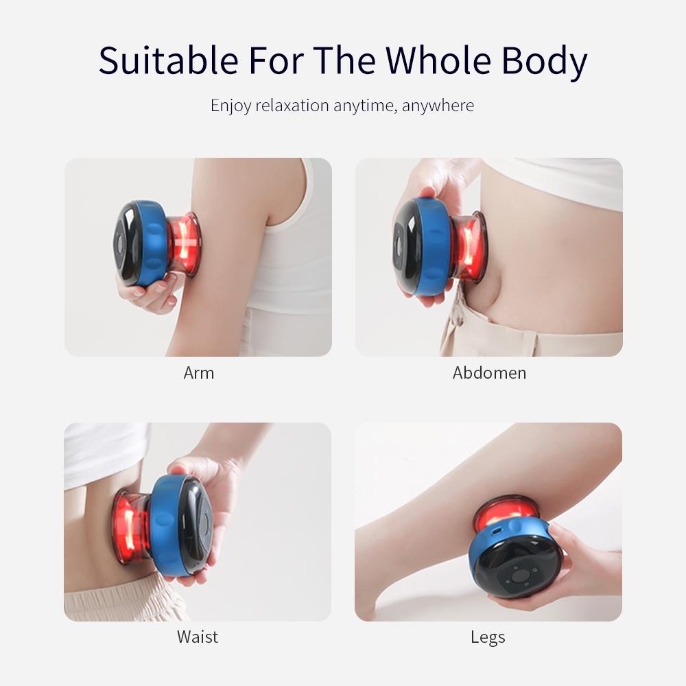 Electric Cupping Massager Compact & Effective - Red Wine