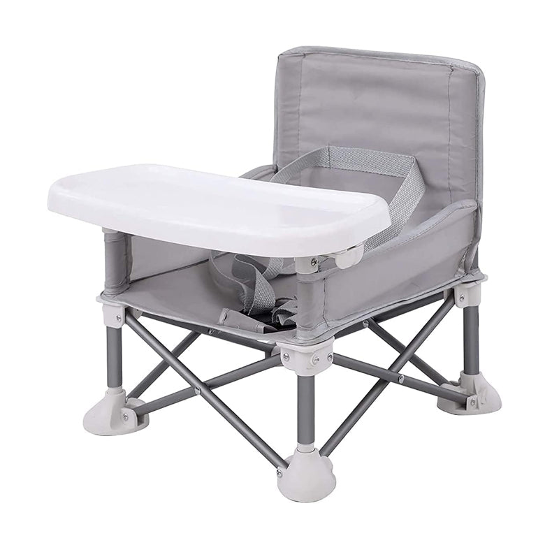 Vibe Geeks Foldable Camping and Dining Chair Outdoor Booster Seat for Toddlers - Grey