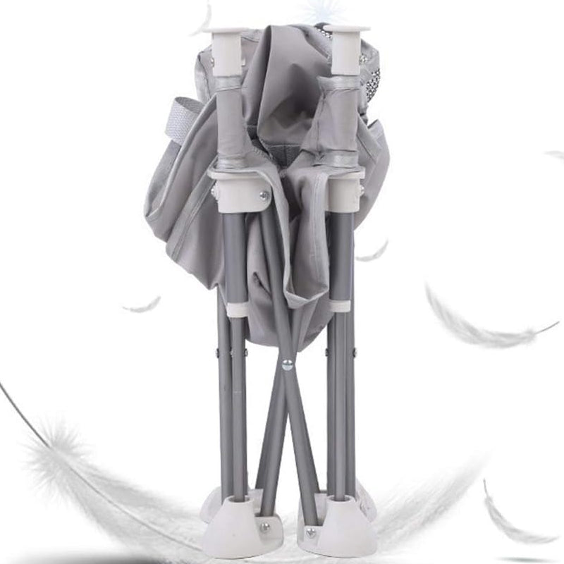 Vibe Geeks Foldable Camping and Dining Chair Outdoor Booster Seat for Toddlers - Grey