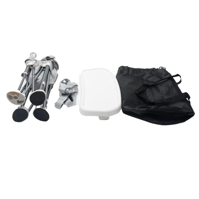 Vibe Geeks Foldable Camping and Dining Chair Outdoor Booster Seat for Toddlers - Grey