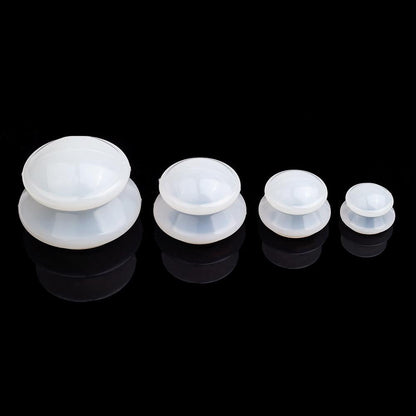 4-Piece Silicone Cupping Therapy Set For Body Massage - Blue