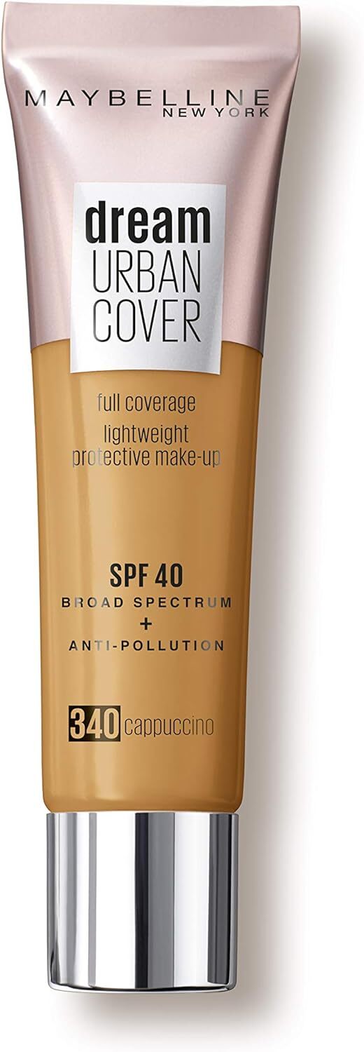 Maybelline Dream Urban Full Cover Liquid Foundation Cappuccino (340) 4.5g 30ml SPF 40