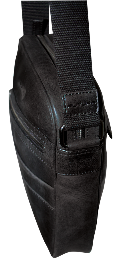 Futura Means Crossbody Bag Adjustable Shoulder Strap Travel Wallet - Black