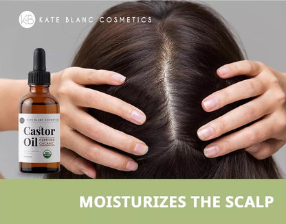 USDA Organic Castor Oil, Pure Cold Pressed, Hexane Free, from Kate Blanc