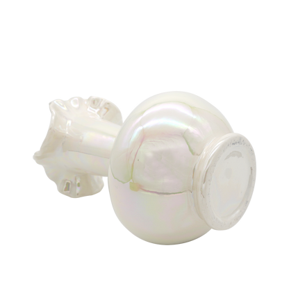 Mermaid Iridescent Ceramic Vase white