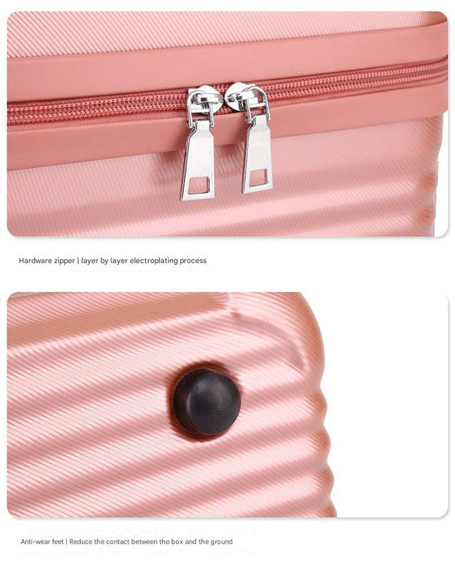 Silver Durable Hard Shell Makeup Travel Case - Large Capacity Portable Cosmetic Organizer Box with Handle