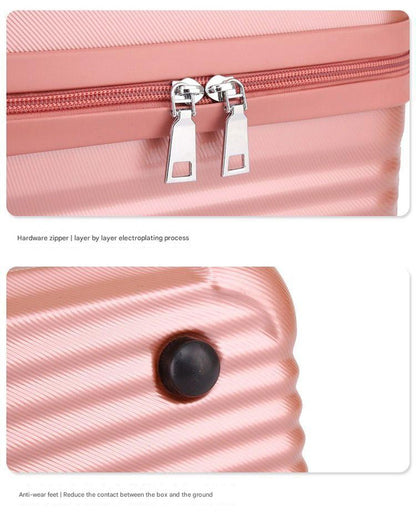 Silver Durable Hard Shell Makeup Travel Case - Large Capacity Portable Cosmetic Organizer Box with Handle