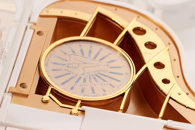 Classical Grand Piano Music Box with Dancing Ballerina(Regular version - white)