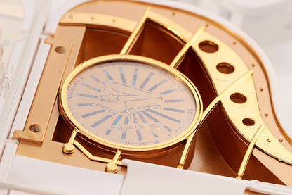 Classical Grand Piano Music Box with Dancing Ballerina(Dancing girl version - white)