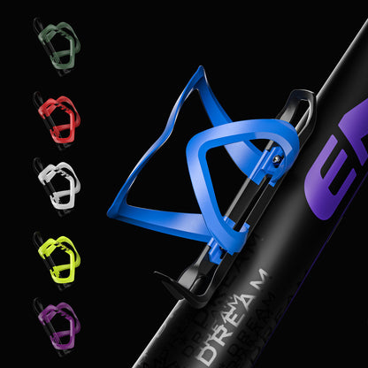 Black Ultra Lightweight Road & Mountain Bike Water Bottle Cage - 39g Polycarbonate + Glass Fiber, Fits Most Bottles