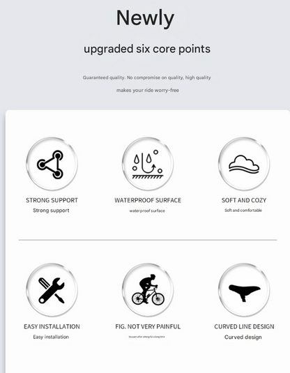 Black and blue Mountain Bike Saddle - Comfortable and Durable Bicycle Seat for MTB and Road Bikes