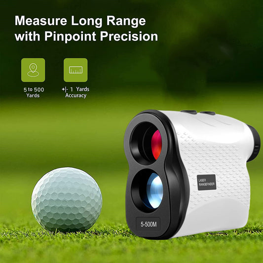 Long Range Laser Rangefinder - 5-500 Yards, Pinpoint Accuracy, Ergonomic Design(White)
