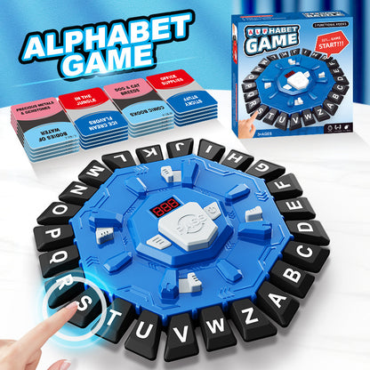 2pc Electronic Alphabet Categories Game - Fast-Paced Word Challenge for Family Fun(blue)
