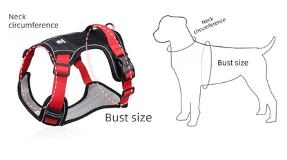 Blue S Adjustable No-Pull Dog Harness and Leash Set - Reflective & Padded Vest for Medium to Large Dogs