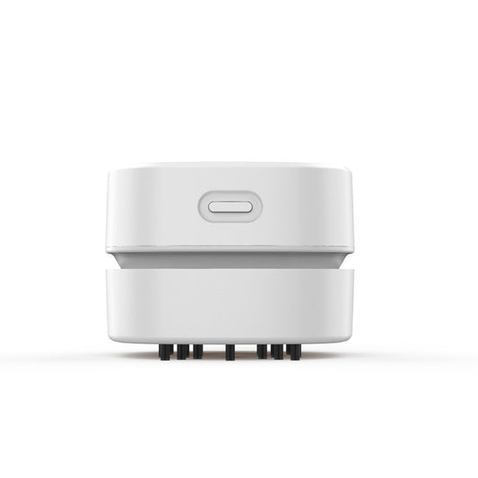 White Portable Handheld Cordless Mini Desktop Vacuum Cleaner - Powerful 10KPA Suction,  Efficient Dust & Debris Collection for Home, Office, and Student Use