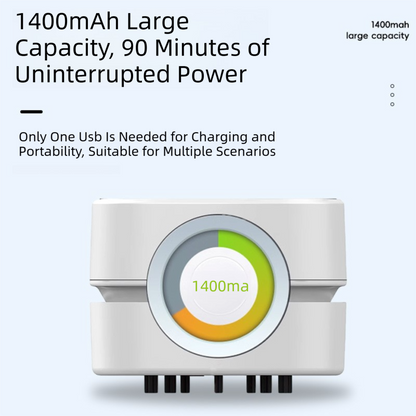 White Portable Handheld Cordless Mini Desktop Vacuum Cleaner - Powerful 10KPA Suction,  Efficient Dust & Debris Collection for Home, Office, and Student Use