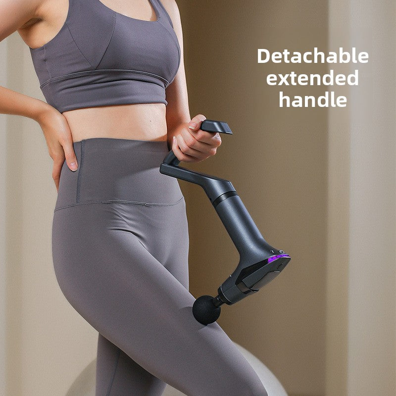 Dark grey Professional Massage Gun with Extension Handle and Back Strap 12 Speeds Deep Tissue Muscle Relief for Home Gym and Australian Athletes