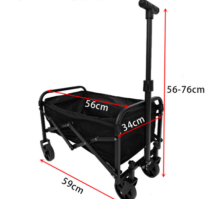 Mini Foldable Outdoor Camping & Utility Wagon with 5-Inch Wheels