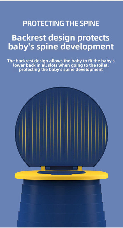 Kids Portable Travel Potty Foldable Training Toilet Seat - Pink - Compact Car & Camping Emergency Commode with Backrest - 50kg Load Capacity