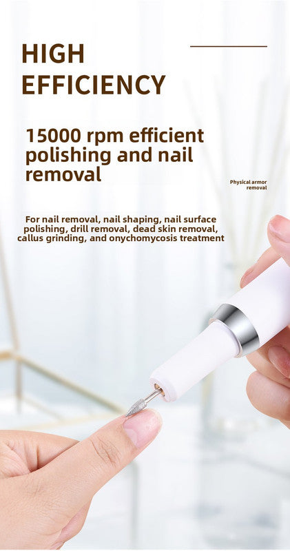 Electric Nail Drill Machine Cordless Portable E-File Kit with Charging Base LED Display 3 Speeds 15000RPM for Gel Polish Acrylic Removal Manicure Pedicure Home White