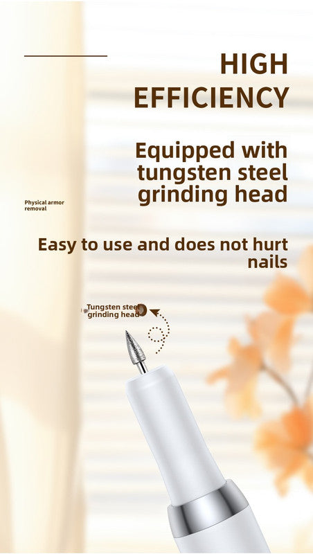 Electric Nail Drill Kit Cordless Portable E-File with Charging Base & LED Display White Gift Set Includes 30 Sanding Bands Nail File Pouch for Gel Acrylic Removal