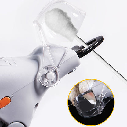 Illuminated Pet Nail Clippers with 5x Magnifier & LED Light - Professional Safety Claw Trimmer for Dogs & Cats - Non-Slip ABS Handle with Nail Catcher - Grey