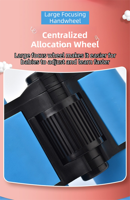 Yellow 6X30 Lightweight Kids Binoculars with Non-Slip Colorful Rubber Grips - Educational Outdoor Exploration Toy with Shoulder Strap