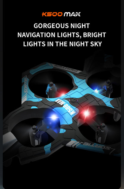 Camouflage Blue 2.4G Remote Control Stunt Fighter Drone  - Manual Toss Launch, One-Key Operation for 360° Flip & Circular Flight, 3-Speed Adjustable Stable Quadcopter with Night Lights