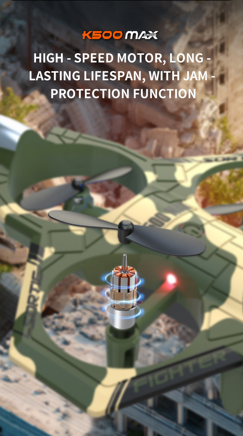 Camouflage Green 2.4G Remote Control Stunt Fighter Drone  - Manual Toss Launch, One-Key Operation for 360° Flip & Circular Flight, 3-Speed Adjustable Stable Quadcopter with Night Lights