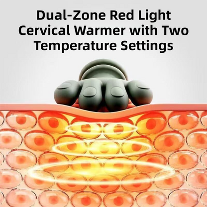 Wireless 4D Bionic 10-Fingers Shoulder & Neck Massager - EMS Micro-current & Vibration Neck Reliever with 2-Level Red Light Heat
