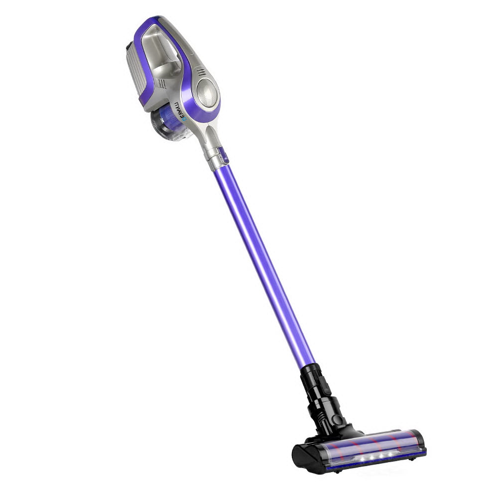 Devanti Stick Vacuum Cleaner Roller Brush Cordless 150W Purple