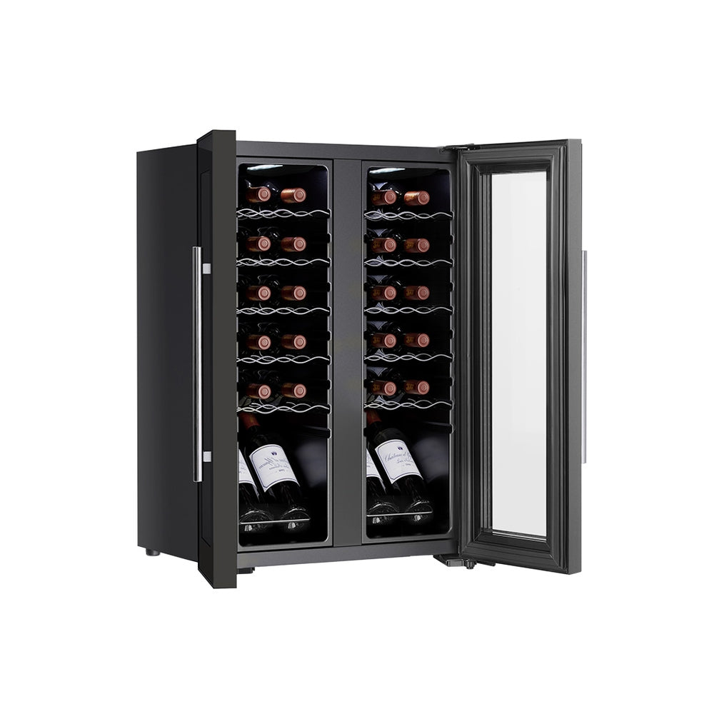 Devanti Wine Cooler Fridge Dual Zone 24 Bottles