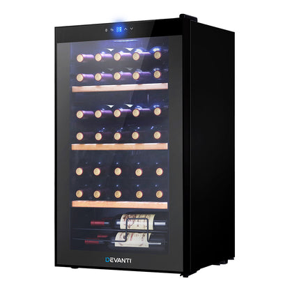 Devanti Wine Cooler Fridge 34 Bottles