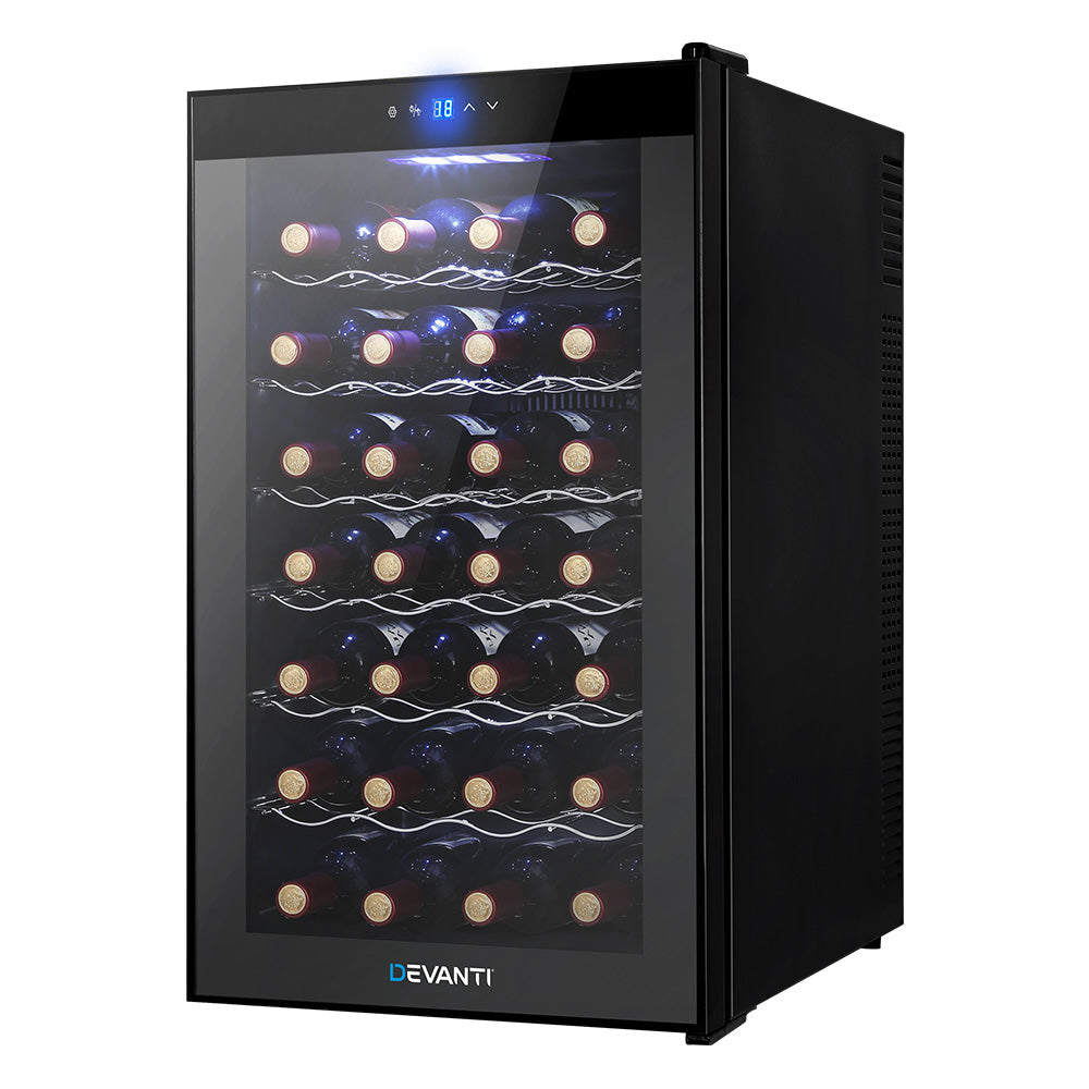 Devanti Wine Cooler Fridge 28 Bottles