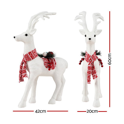 Jingle Jollys Christmas Reindeer 60cm Glitter Deer Ornaments Party Decorations