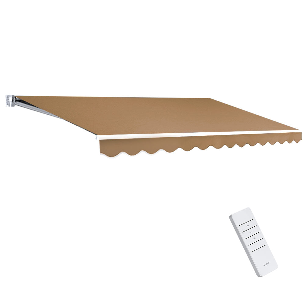 Instahut Motorised 4x3m Folding Arm Awning - Beige