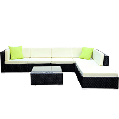 Gardeon 7PC Outdoor Furniture Sofa Set Wicker Garden Patio Pool Lounge