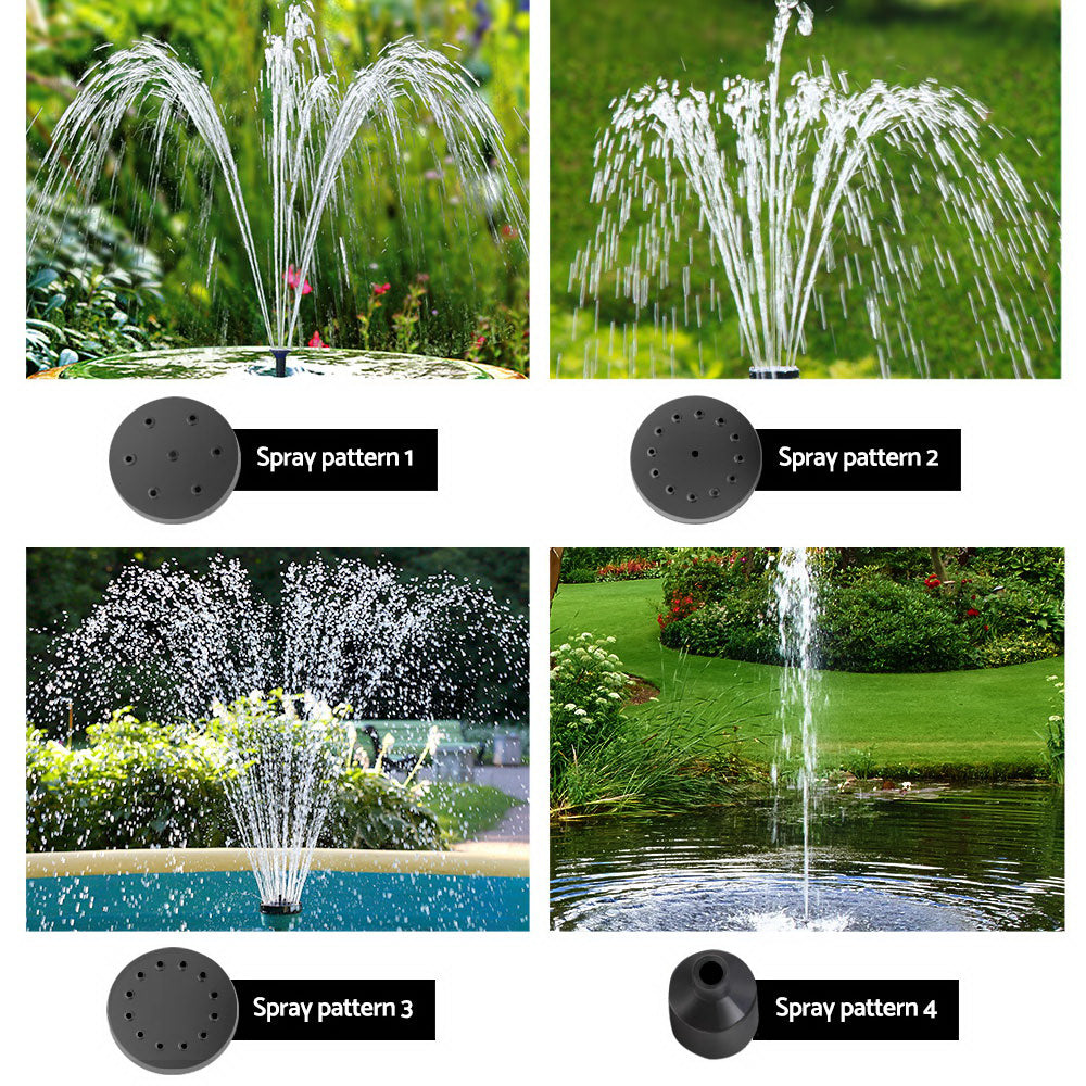 Gardeon Solar Pond Pump Water Fountain Outdoor Powered Submersible Filter 4FT