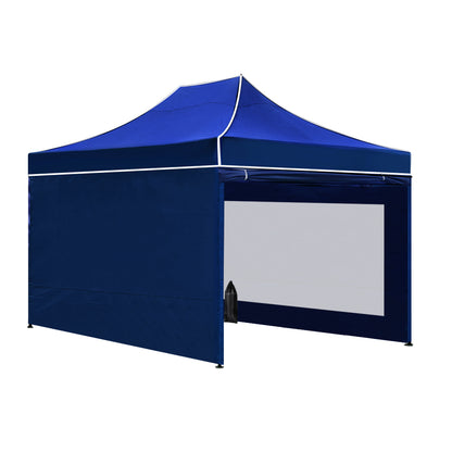 Instahut Gazebo Pop Up Marquee 3x4.5 Folding Wedding Tent Gazebos Shade Blue