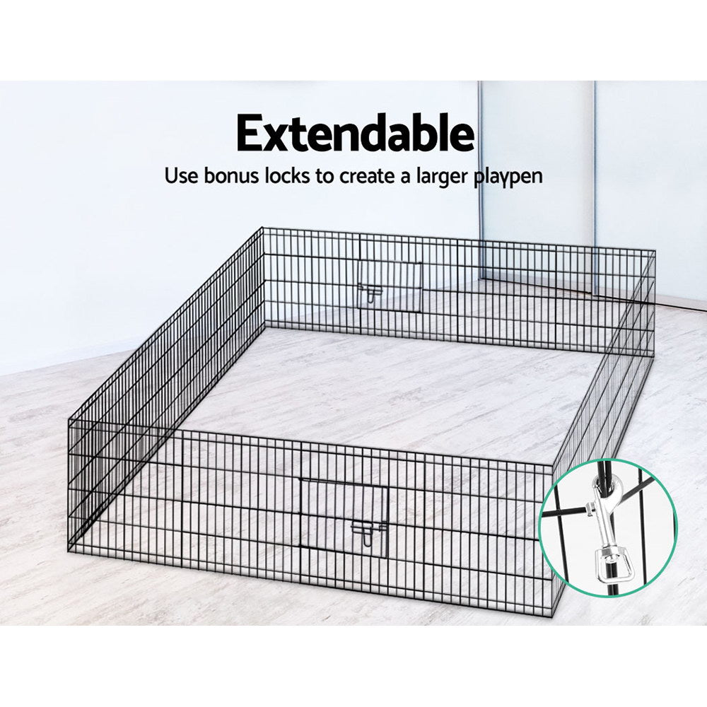 i.Pet Pet Dog Playpen 24" 8 Panel Puppy Exercise Cage Enclosure Fence