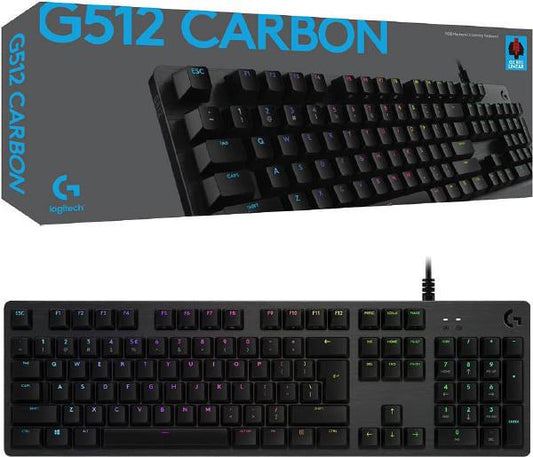 Logitech G512 Carbon RGB Mechanical Gaming Keyboard - GX RED Linear